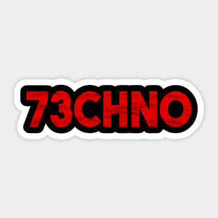 Techno music TEXT NUMBERS Sticker